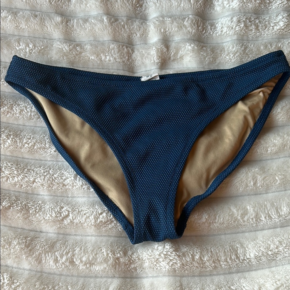 Blue and Tan Bikini Bottom